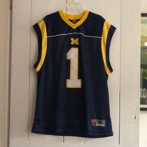 Nike Navy Michigan #1 Mens Basketball Jersey